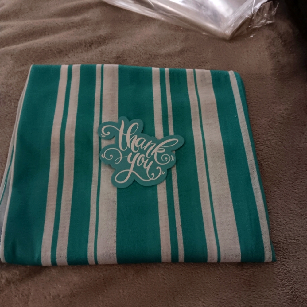 MINT GREEN AND WHITE INFINITY SCARF